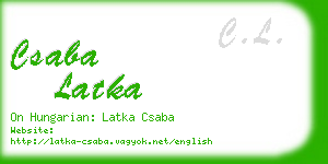 csaba latka business card